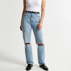 Abercrombie & Fitch Curve Love Ultra High Rise 90s Straight Jean 27XS